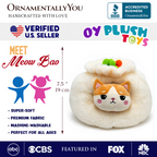 Meow Bao the Dumpling Kitty Plushie Set, 7.5" Adorable Soup Dumpling Stuffed Animal Toy for Kids OrnamentallyYou