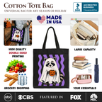 Ghost Costume Raccoon Tote Bag, Halloween Pumpkin Coffee Mug Gift Shopper OrnamentallyYou