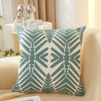 Textured Cotton Blend leaf tropical design Throw Pillow (With insert) size 18"x18"