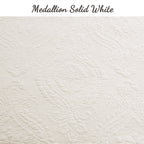 Solid Ivory Chic Brocade Matelassé Medallion Floral Cotton Reversible Quilt Bedding Set (Copy)