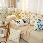 18"x18" Sunshine Blossom Whimsical Floral FULL set of Throw Pillow with insert