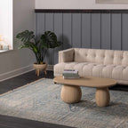 Byers Handmade Cotton-blend Aqua Rug