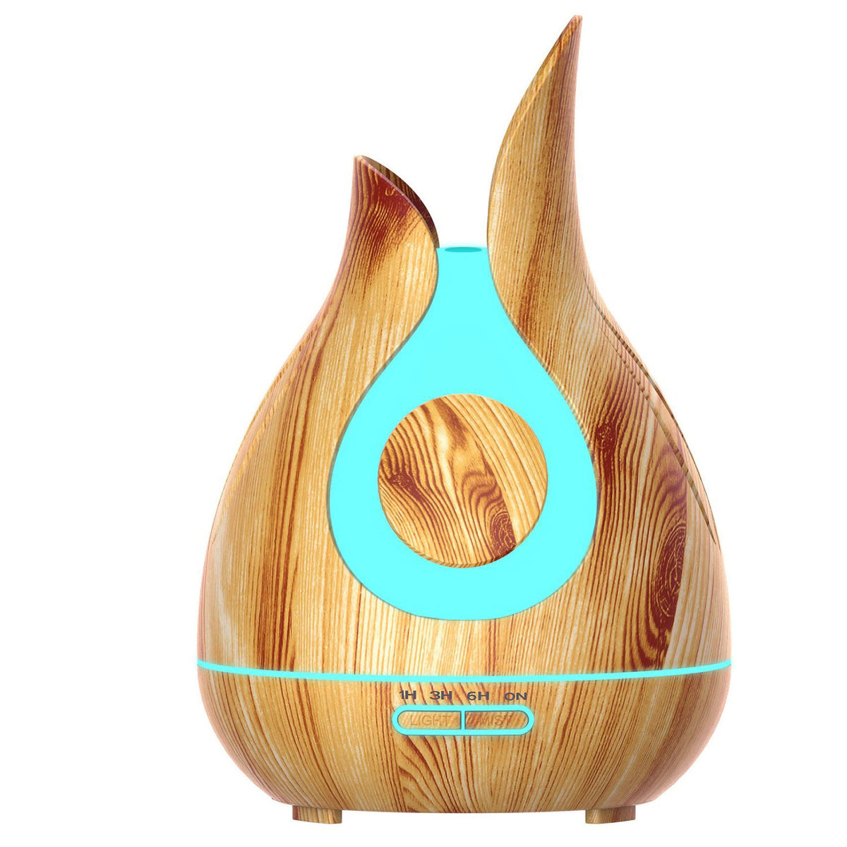 Petal Wood Grain Humidifier 400Ml Hollow Design Bathroom Aroma Diffuser Spray