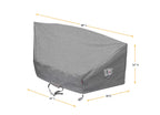 Premium Heavy-Duty Circular Sofa Cover - 3-Layer Water & UV-Resistant, Platinum Series, 86''/44''Wx36''Dx32''H for Outdoor Patio Furniture