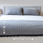 100% Cotton Patterned (Large) Throw Blankets - 58" x 62"