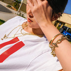 Elizabeth Coin Layered Necklace Gold Plated Delicate