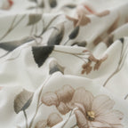 DaDalogy Enchanted Meadow Bed in a bag Set - Victoria Garden Delicate Floral Symphony in Beige, Rose, and Soft Green, Luxuriously Soft Quilted Set