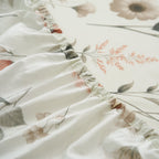 DaDalogy Enchanted Meadow Bed in a bag Set - Victoria Garden Delicate Floral Symphony in Beige, Rose, and Soft Green, Luxuriously Soft Quilted Set