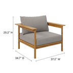 Wren 4-Piece Outdoor Patio Teak Wood Furniture Set by Modway