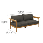 Wren 4-Piece Outdoor Patio Teak Wood Furniture Set by Modway