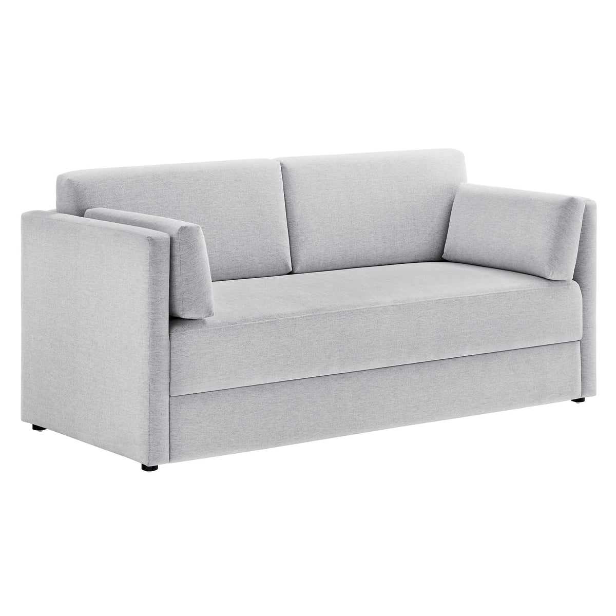 Linden Upholstered Heathered Chenille Small Sofa