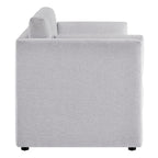 Linden Upholstered Heathered Chenille Small Sofa