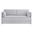 Linden Upholstered Heathered Chenille Small Sofa