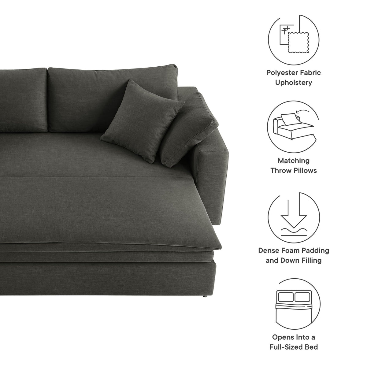 Commix Down Filled Overstuffed Sleeper Sofa by Modway