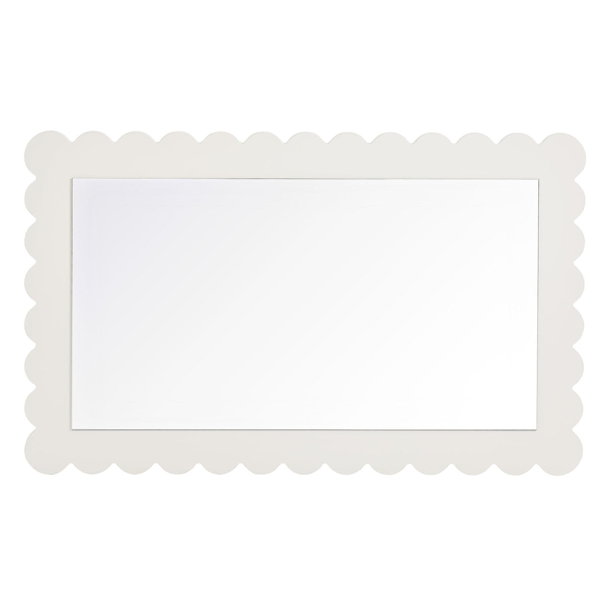 Emmeline Scalloped Rectangle Wall Mirror by Modway