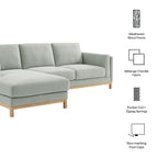 Roscoe Left-Facing Fabric Sectional Sofa with Chaise by Modway