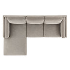 Roscoe Left-Facing Fabric Sectional Sofa with Chaise by Modway