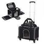 Rolling Pet Carrier with Wheels for Cats and Small Dogs