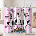 Funny Mom Calling Seagull 20oz Personalized Tumbler With Lid and Stainless Steel Straw, Pink Coastal Bird Gift Cup OrnamentallyYou