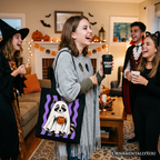 Ghost Costume Raccoon Tote Bag, Halloween Pumpkin Coffee Mug Gift Shopper OrnamentallyYou
