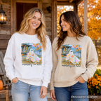 Mentally I'm Here Ghost Sweatshirt, Cozy Fall Halloween Cabin Sweater OrnamentallyYou