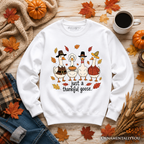 Just a Thankful Goose Sweatshirt, Funny Thanksgiving Family Turkey Day Sweater OrnamentallyYou
