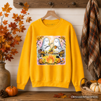Cozy Campfire Ghosts Sweatshirt, Fall Halloween Pumpkin Sweater OrnamentallyYou