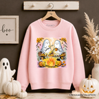 Cozy Campfire Ghosts Sweatshirt, Fall Halloween Pumpkin Sweater OrnamentallyYou