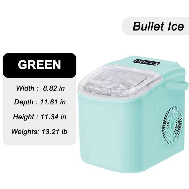 Portable Countertop Ice Maker Machine – Fast Ice Making, 2 Ice Sizes 2Dropme