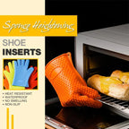 Silicone Oven Mitt | Heat Resistant Gloves with Full Finger and Wrist Protection