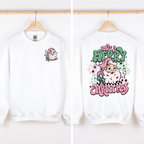 Have A Merry Christmas Retro Santa Front And Back Print Vintage Inspired Graphic Sweatshirt
