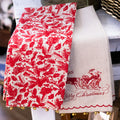 Yuletide Berries and Holly Leaves Towel with Brass Bells