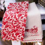 Yuletide Berries and Holly Leaves Towel with Brass Bells