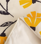 DaDa Bedding Yellow Fleur Duvet Cover, Sheets & Valance Set