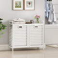 Double Tilt-out Laundry Hamper with 2 Removable Bins-Natural