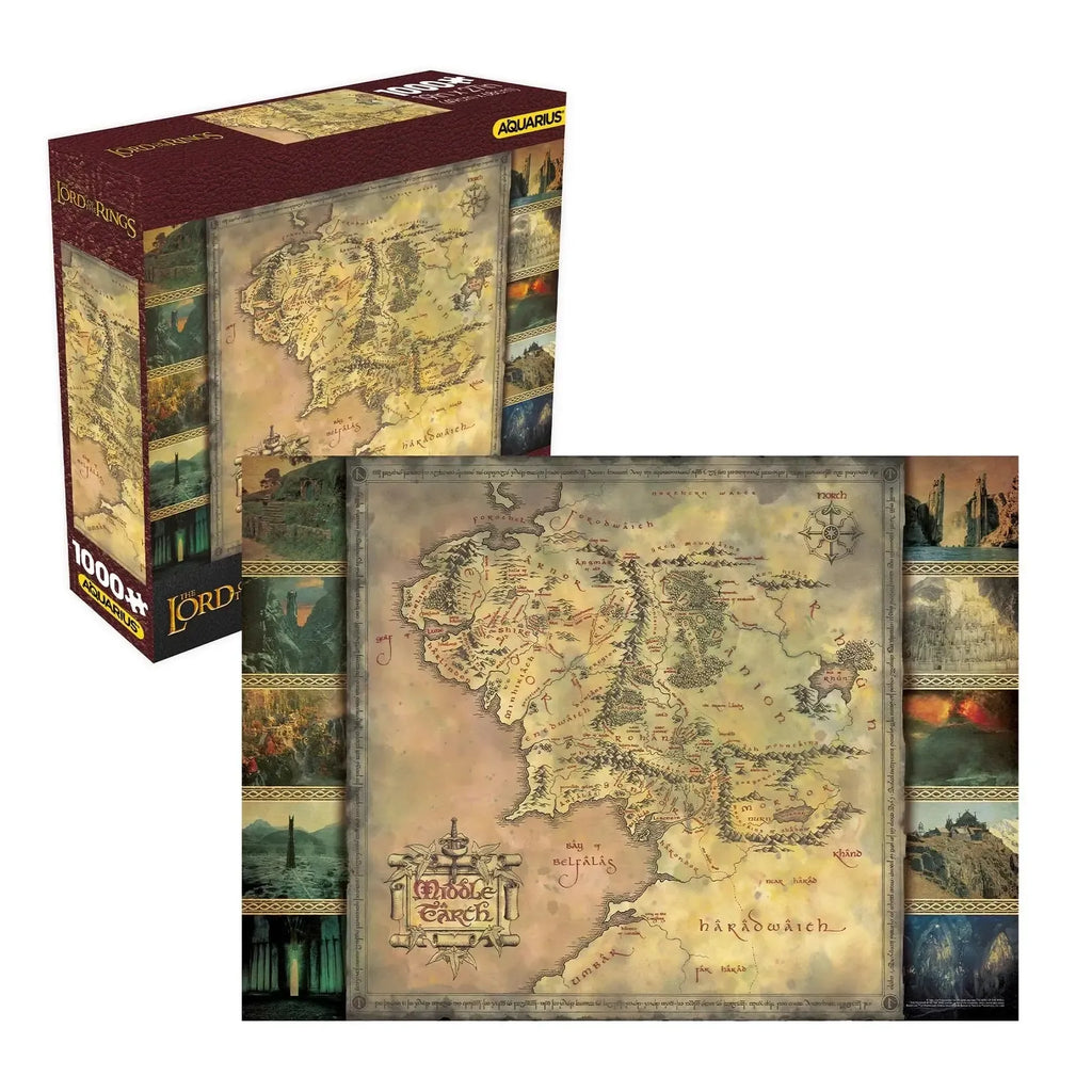 Lord of the Rings Map 1000 Piece Jigsaw Puzzle Aquarius