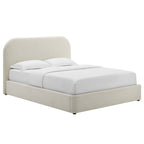 Keynote Upholstered Full Size Fabric Curved Platform Bed by Modway