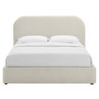 Keynote Upholstered Full Size Fabric Curved Platform Bed by Modway