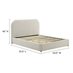 Keynote Upholstered Full Size Fabric Curved Platform Bed by Modway