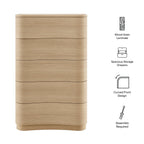 Mirae 5-Drawer Curved Dresser Chest by Modway