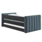 Veyla Channel Tufted Performance Velvet Twin Daybed With Trundle