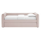 Veyla Channel Tufted Performance Velvet Twin Daybed With Trundle