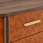 Coralie 2-Drawer Curved Vegan Leather Nightstand by Modway