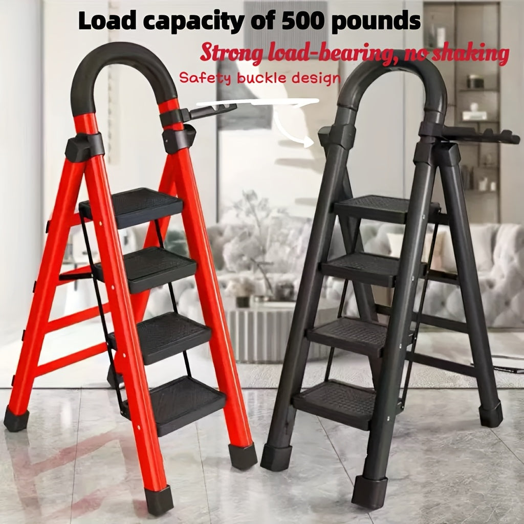 Heavy Duty Folding Step Ladder 3/4/5 Step Non-Slip 500LBS Capacity Portable 2Dropme