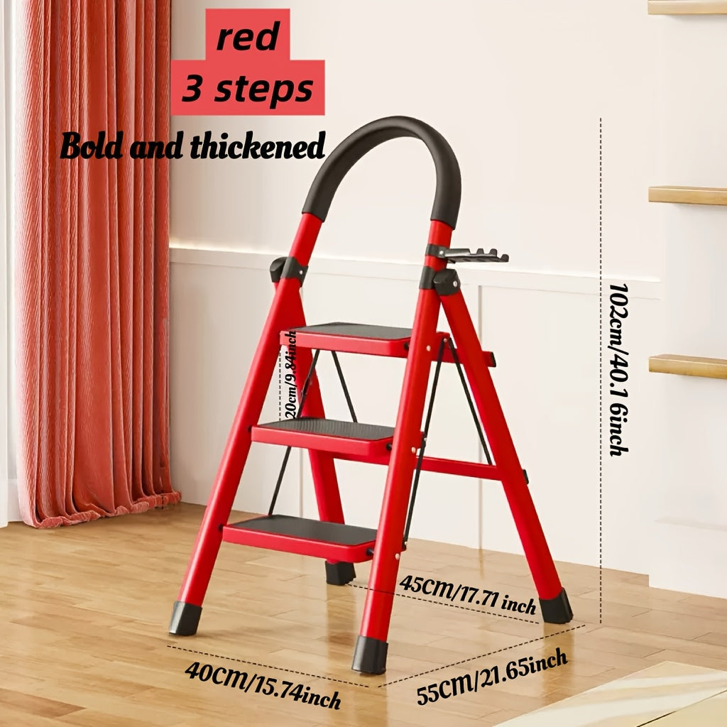 Heavy Duty Folding Step Ladder 3/4/5 Step Non-Slip 500LBS Capacity Portable 2Dropme