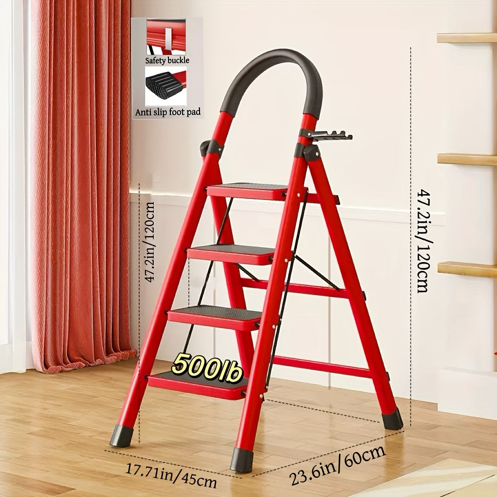 Heavy Duty Folding Step Ladder 3/4/5 Step Non-Slip 500LBS Capacity Portable 2Dropme