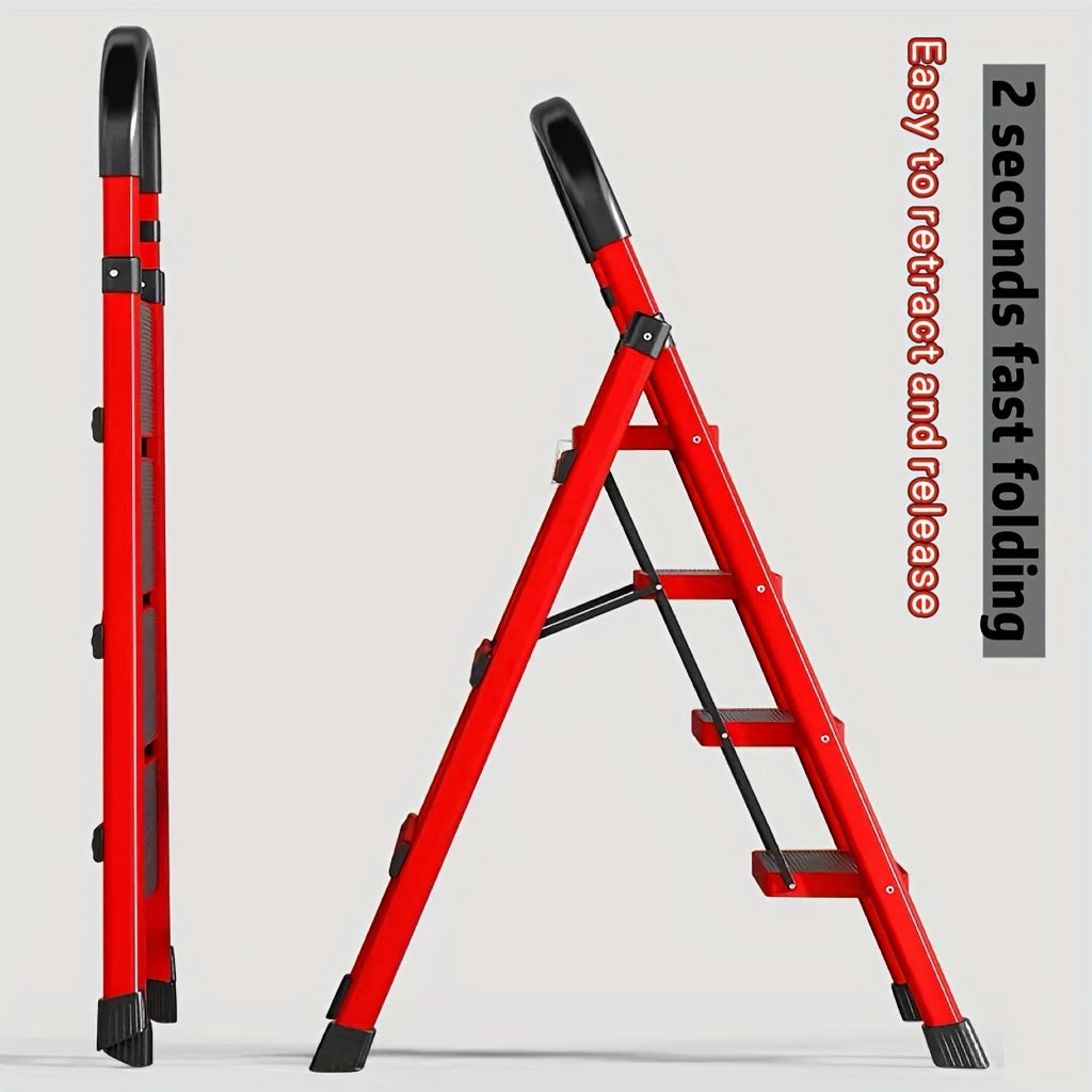 Heavy Duty Folding Step Ladder 3/4/5 Step Non-Slip 500LBS Capacity Portable 2Dropme