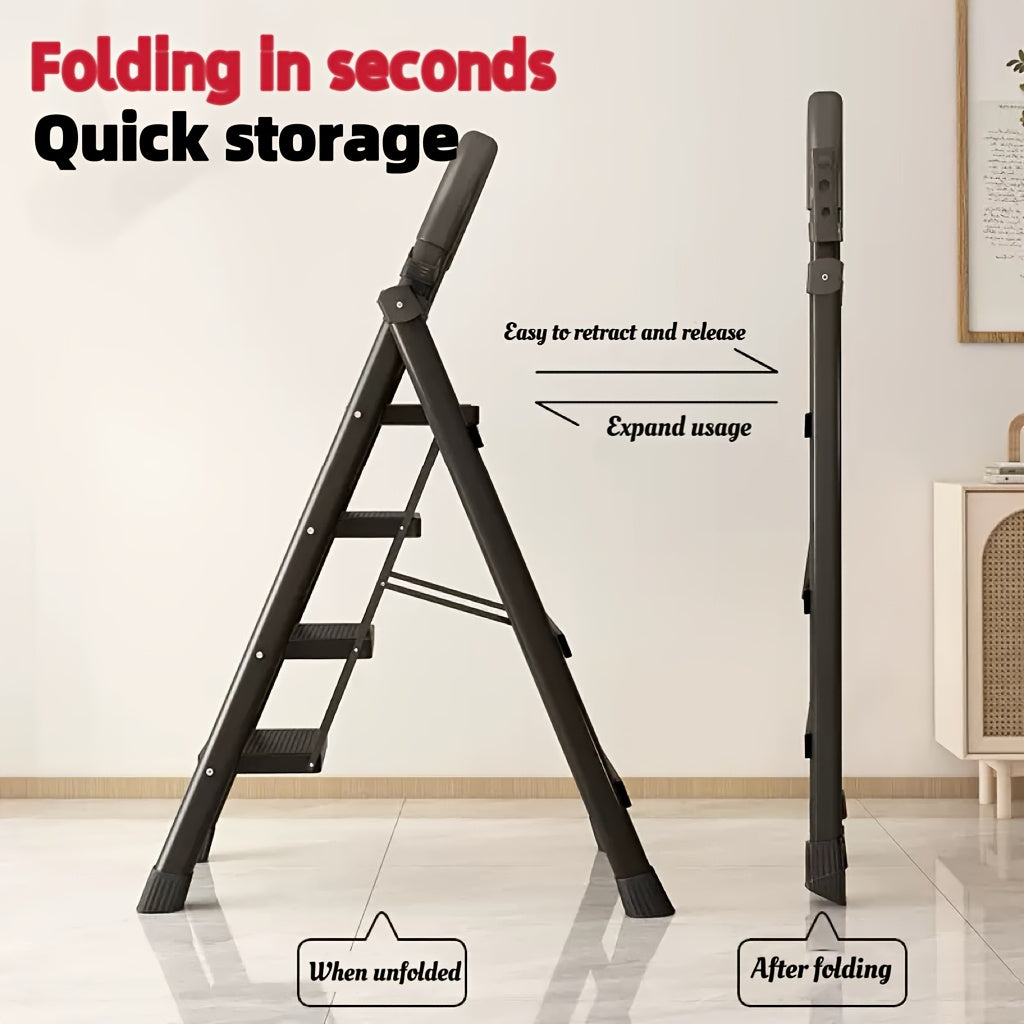 Heavy Duty Folding Step Ladder 3/4/5 Step Non-Slip 500LBS Capacity Portable 2Dropme