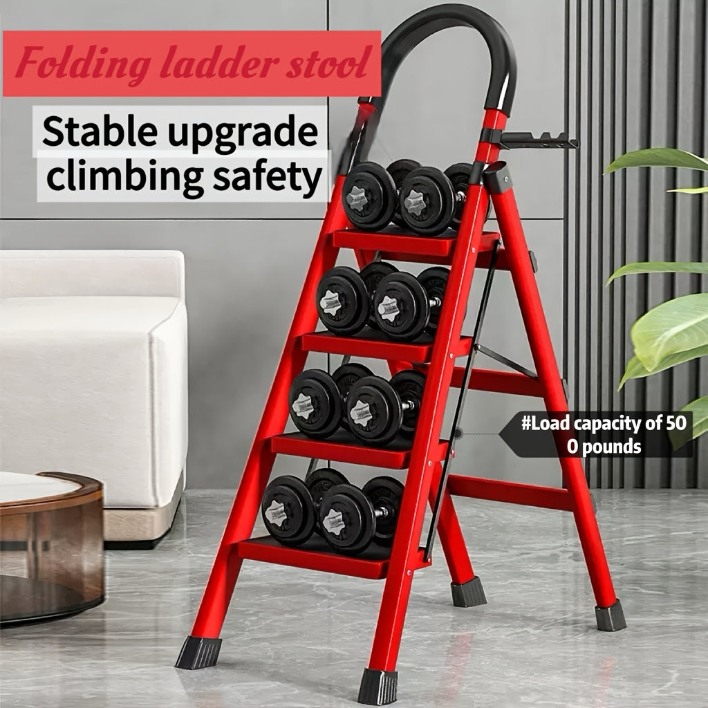 Heavy Duty Folding Step Ladder 3/4/5 Step Non-Slip 500LBS Capacity Portable 2Dropme