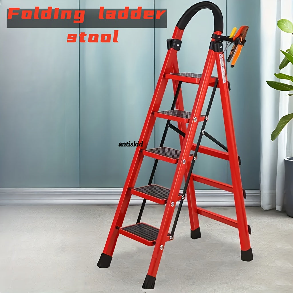 Heavy Duty Folding Step Ladder 3/4/5 Step Non-Slip 500LBS Capacity Portable 2Dropme